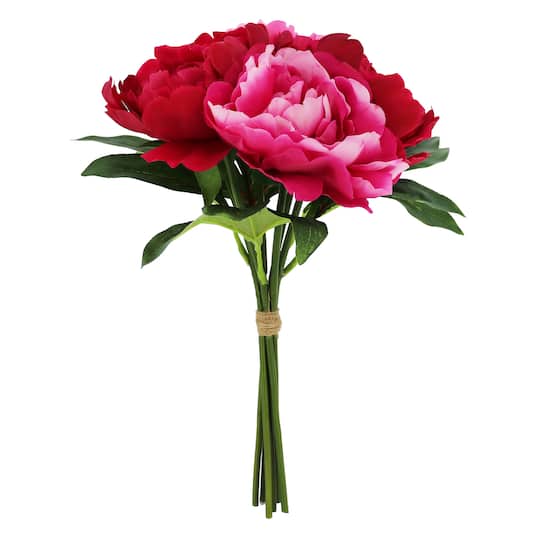 14" Hot Pink Peony Real Touch Bush by Ashland®
